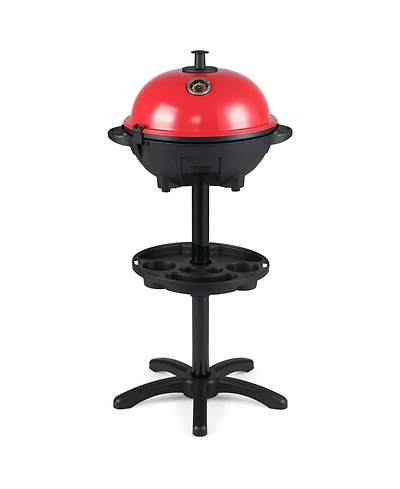 Sugift Electric Bbq Grill 1200W Indoor Outdoor Grill with 2-Zone Non-Stick Grilling Plate