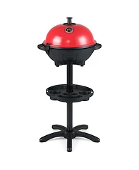 Sugift Electric Bbq Grill 1200W Indoor Outdoor Grill with 2-Zone Non-Stick Grilling Plate