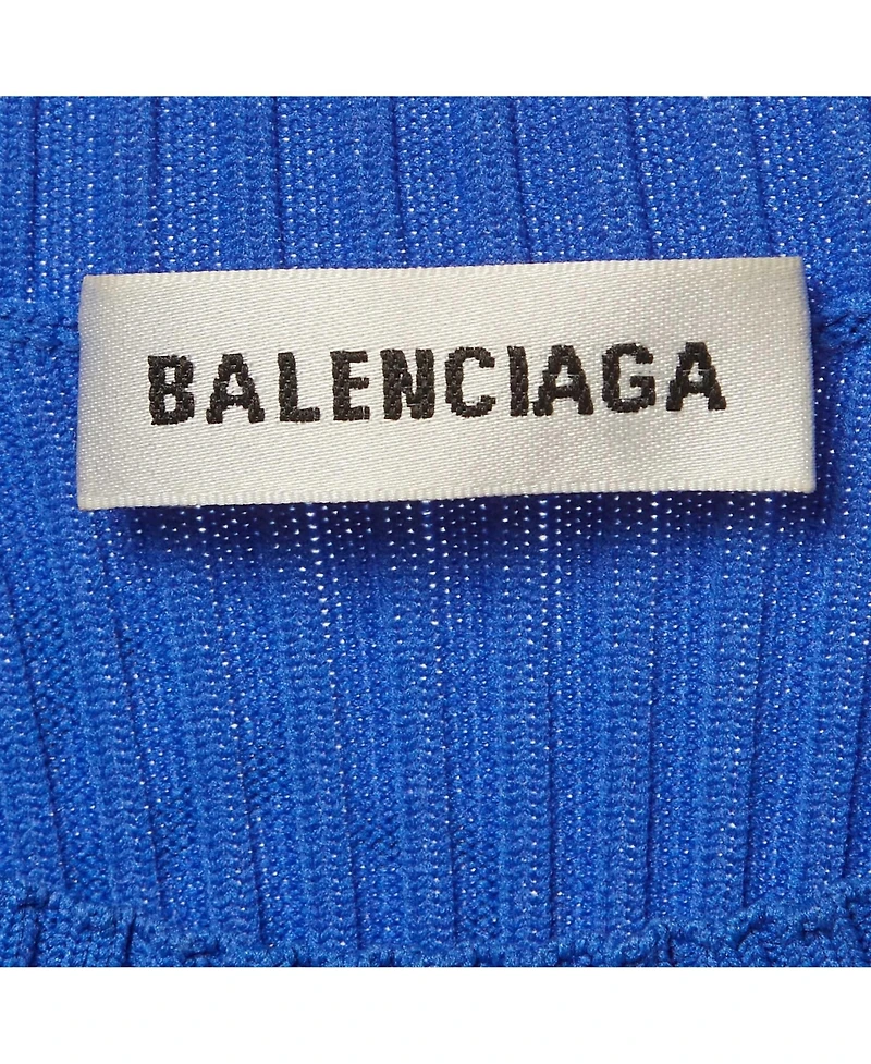 Pre-Owned Balenciaga Women's Logo Print All-Over Rib Knit Pullover