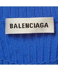 Pre-Owned Balenciaga Women's Logo Print All-Over Rib Knit Pullover