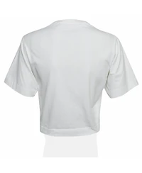 Pre-Owned Off-White Women's Logo Embroidered Crop T-Shirt