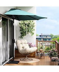 gaomon Half Patio Umbrella with Smooth Crank Lift, Shade Canopy for Patio, Backyard, Garden (No Base)