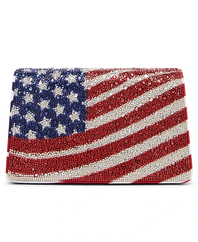 Betsey Johnson American Flag Glitter Small Crossbody Handbag