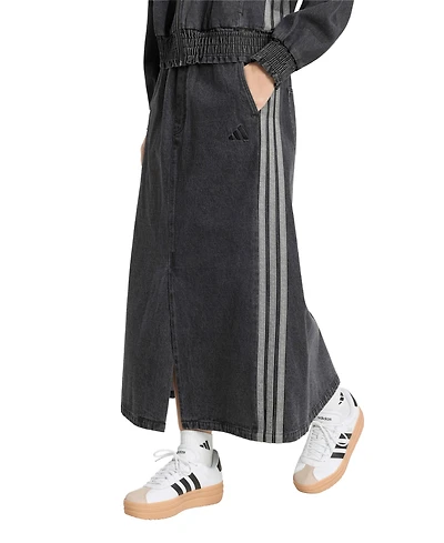adidas Women's Stadium Washed Denim Loose-Fit Skirt