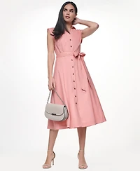 Calvin Klein Women's Collared Midi Shirt Dress