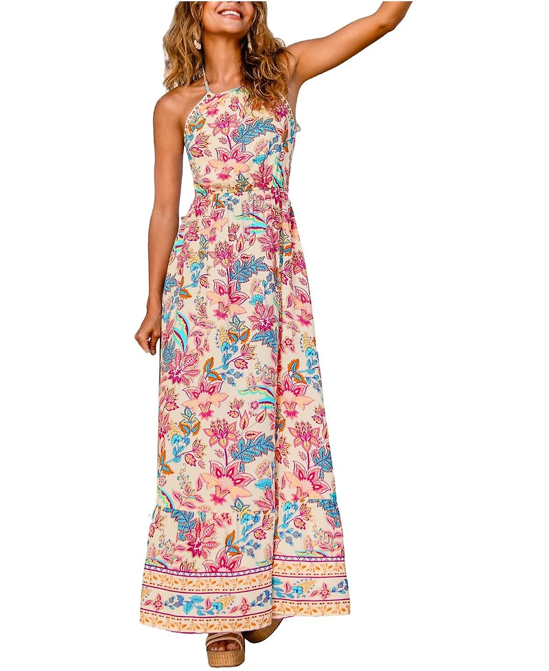Cupshe Women's No Bad Days Floral Maxi Beach Dress