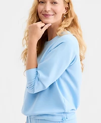 Style & Co Women's LuxSoft Fleece Crewneck Sweatshirt, Macy's Exclusive