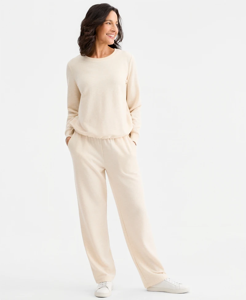 Style & Co Women's LuxSoft Fleece Crewneck Sweatshirt, Macy's Exclusive
