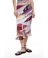 Desigual Women's Asymmetrical printed skirt