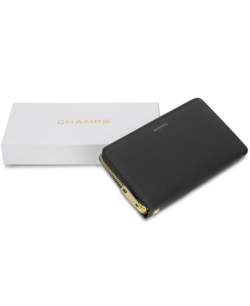 Champs Leather Travel Zip-Clutch wallet