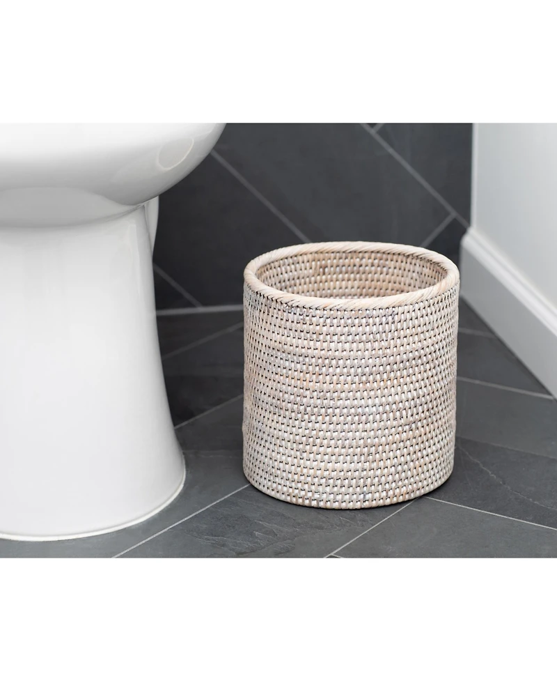 Artifacts Rattan Round Waste Basket