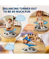 gaomon Kids Sensory Swivel Chair, Spinning Chair for Autistic Kids with Safety Handle and Non-Slip Design, Training Body Coordination