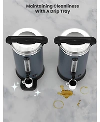 gaomon 12L Double Wall Commerical Coffee Urn, Hot Coffee Dispenser, Grey for Wedding, Buffet, Catering, Events, Outdoor Bar