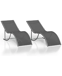 gaomon Patio Chaise Lounge Chairs- S-Shaped Ergonomic Aluminum for Pool Garden Beach