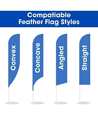 InstaHibit 10 Pack 11ft Feather Flag Pole Kit for Business Advertising Flags