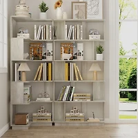 Streamdale Furniture 2-Piece Shape Corner Bookcase Set, Space Saving, Light and More