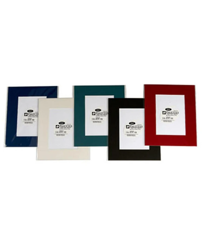 Logan Graphics Palettes Collection, Pre Cut 11x14/7.5x11.5" Double Mat with Opening for a 8.5x11" Photo