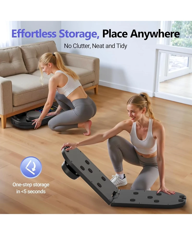 Fed Fitness Portable Pilates Reformer Board for Home Workout, Easy-to-Use Sliding Full Body Toning, Lightweight Exercise Equipment
