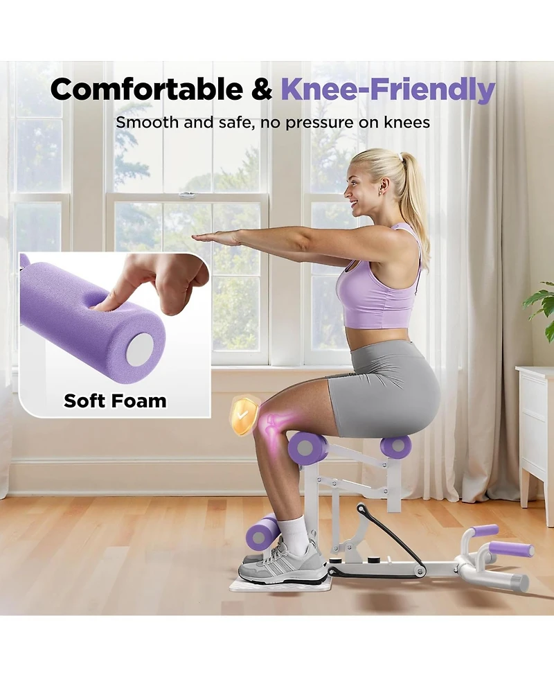 Fed Fitness Squat Machine for Women, Adjustable Glute Trainer, 400LBS Home Gym Equipment