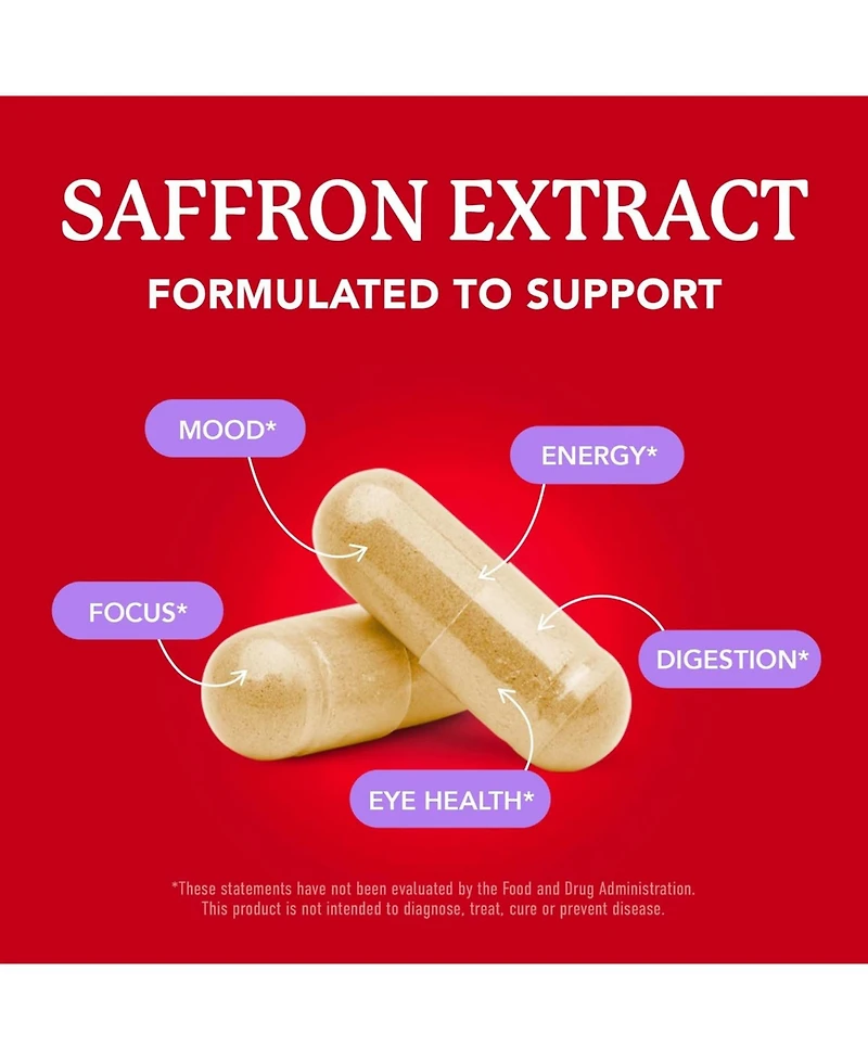 SMNutrition Saffron Capsules, 90 Count