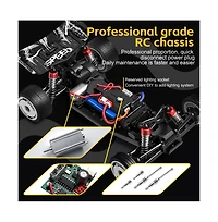 Bruce & Shark 2.4GHz Rc Off-Road Car, 1/24 Scale with Cruise Control and 3-Speed Adjustment