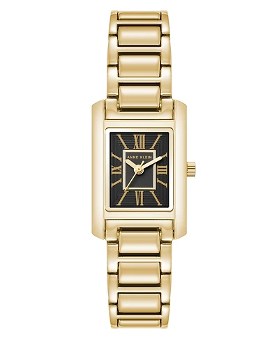 Anne Klein Women's Quartz Rectangle Gold-Tone Alloy Metal Bracelet Watch 20mm