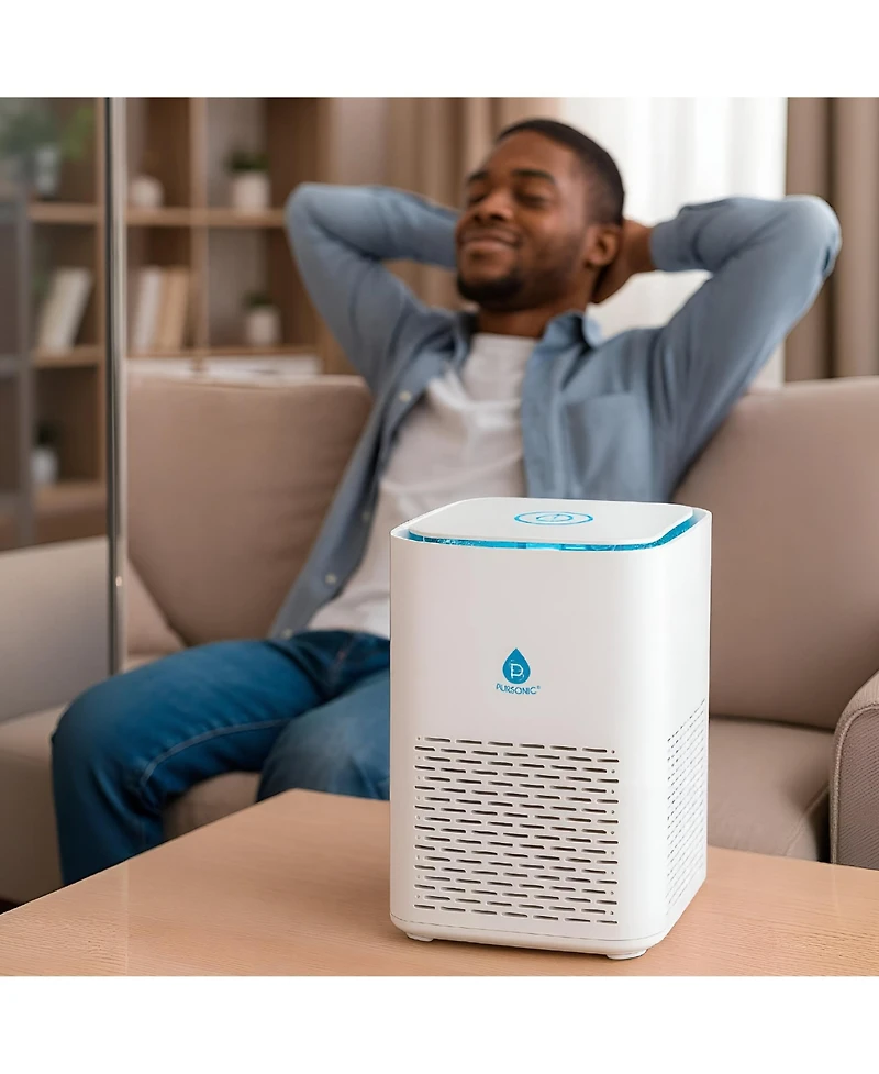 Pursonic Clean Air and Aromatherapy Bundle - True Hepa Air Purifier with 12 Essential Oils