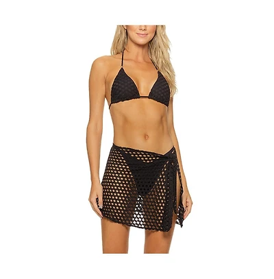 Guria Beachwear Women's Lattice Mini Skirt Swimsuit Cover-up