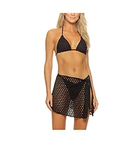 Guria Beachwear Women's Lattice Mini Skirt Swimsuit Cover-up