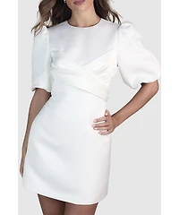 Coast Women's Wrap Front Short Sleeve Mini Dress