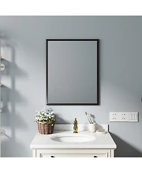 Rainsken -Inch Bathroom Mirror, Square Aluminum Mirror Frame Vanity Mirror for Bedroom