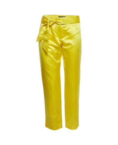 Pre-Owned Dolce & Gabbana Women's Satin Belted Trousers