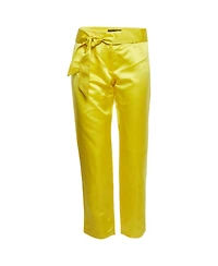 Pre-Owned Dolce & Gabbana Women's Satin Belted Trousers