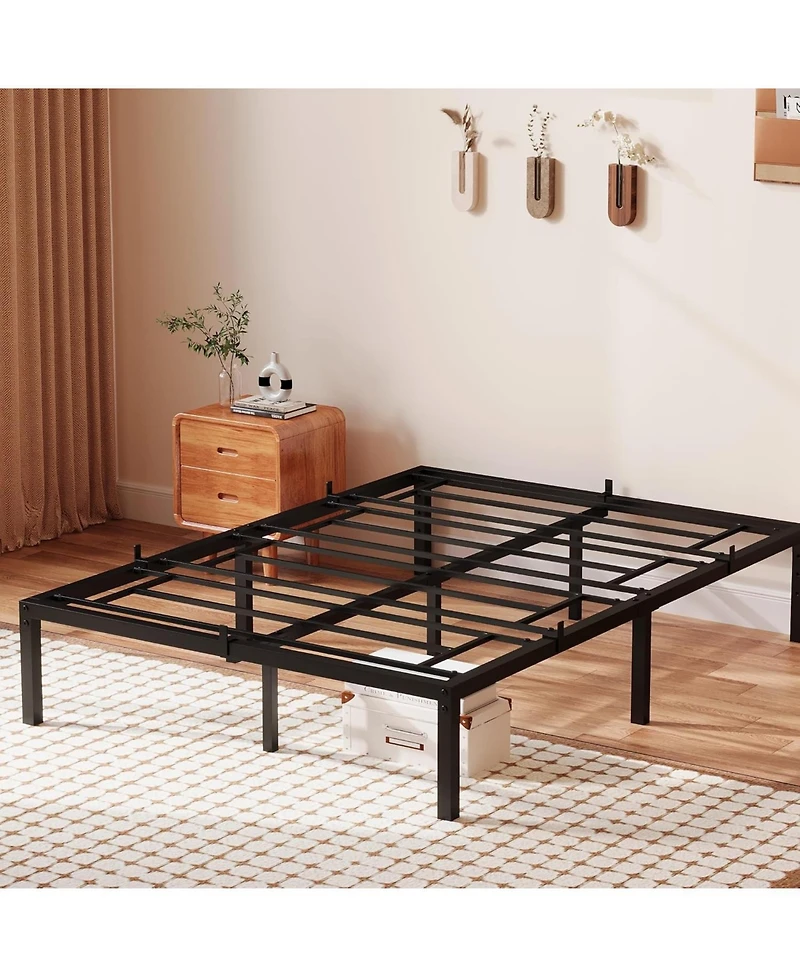 gaomon 10 Inch Bed Frames Heavy Duty Metal Platform Bed with Under Bed Storage, Sturdy Steel Slat Support, No Box Spring Needed