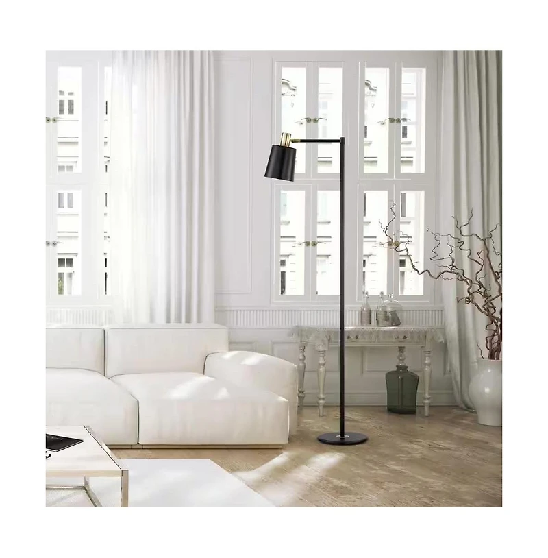 Slickblue 60-Inch Industrial Modern Metal Floor Lamp with Stylish Accents for Living Room