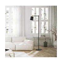 Slickblue 60-Inch Industrial Modern Metal Floor Lamp with Stylish Accents for Living Room