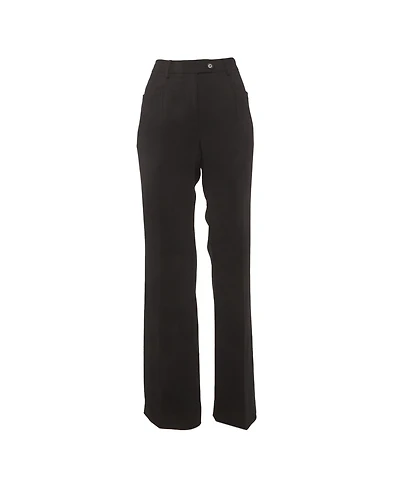 Pre-Owned Moschino Women's Crepe Straight Leg Trousers