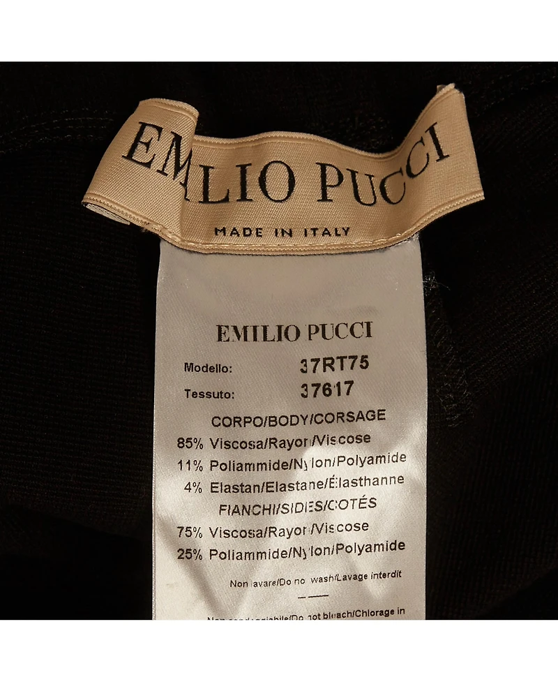Pre-Owned Emilio Pucci Women's Lace Trim Jersey Skinny Trousers