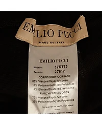 Pre-Owned Emilio Pucci Women's Lace Trim Jersey Skinny Trousers
