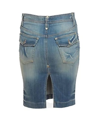 Pre-Owned Dolce and Gabbana Women's Faded Denim Pencil Skirt