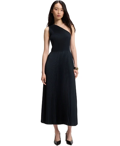 Boss by Hugo Women's Skirt Rib-Knit One-Shoulder Dress