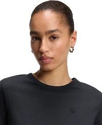 Boss by Hugo Women's Cotton-Silk Blend Slim-Fit T-Shirt