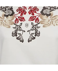 Pre-Owned Alexander Mcqueen Women's Floral Embroidered Cotton Sweatshirt