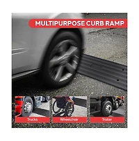Pyle Driveway Threshold Car Curb Ramps, Set of 2