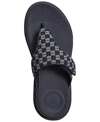 FitFlop Women's F-Mode Go Checkerboard-Denim Toe-Post Sandals