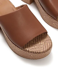 FitFlop Women's Platform Graphic-Weave Slide Sandals