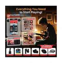 Pyle 6-String Electric Guitar Kit- Includes Amplifier with Accessory Kit
