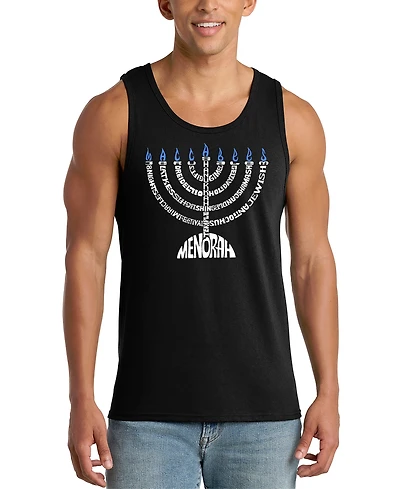 La Pop Art Men's Hanukkah Theme Word Tank Top