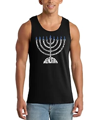 La Pop Art Men's Hanukkah Theme Word Tank Top