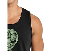 La Pop Art Men's Alien Head Graphic Tank Top